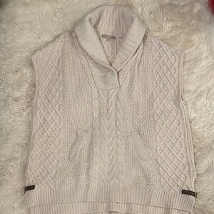 Joan Vass Ivory Cowl Neck Sweater